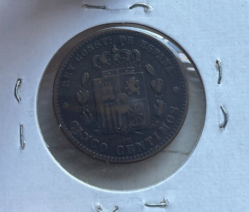 1877 Spain 5 Centimos