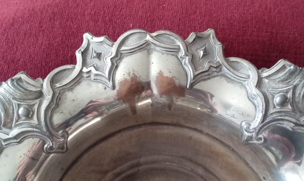 Victorian Silver Plated Champagne Or Wine Coaster.