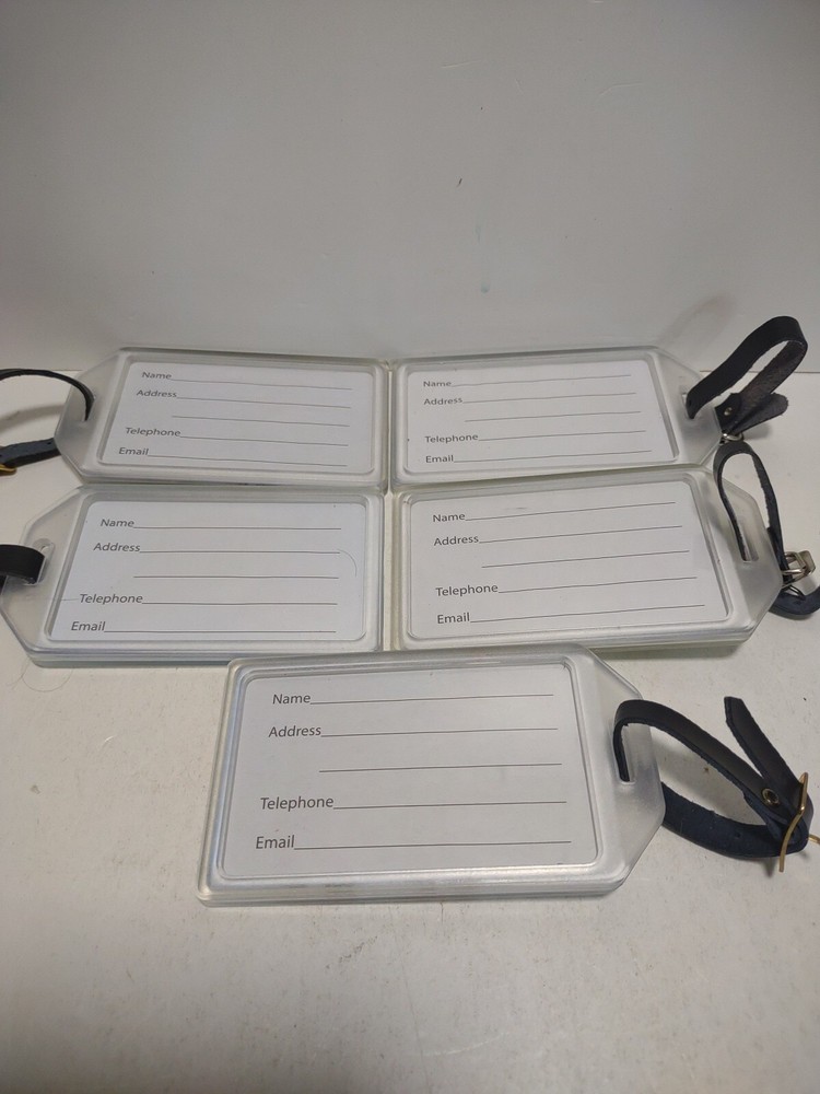 Luggage Tags Wildlife Theme Heavyweight Plastic Leather Strap ID Inserts