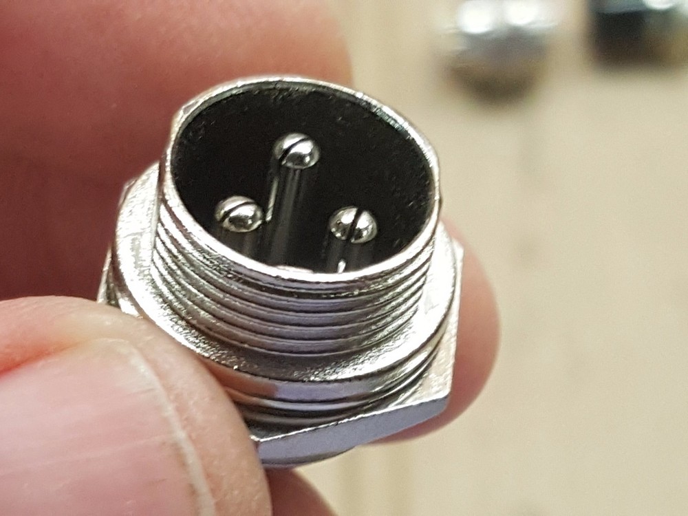 2pc - 3 Pin - 1/2" Connector Panel Mount Socket TIG MIG Welding Plasma