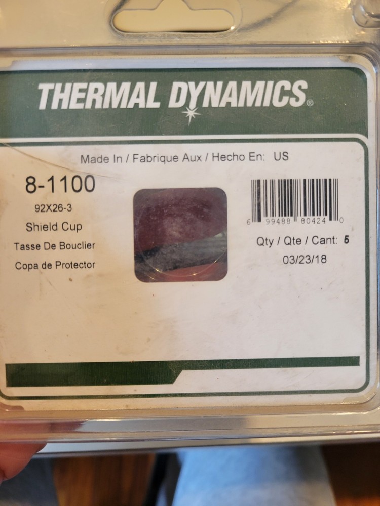 Thermal Dynamics 8-1100 Shield Cup, 4EA UNUSED IN OPENED PKG