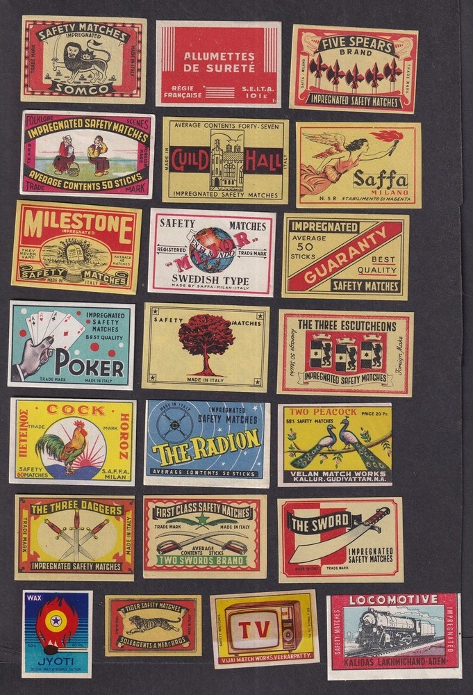 Matchbox labels collection (50)