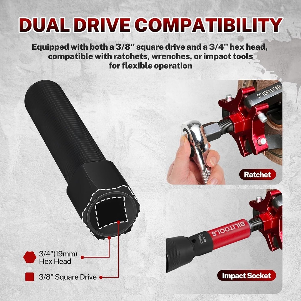 Harmonic Balancer Puller Set for Crankshaft Dampers – 3 Jaw Pulley Puller Rem...