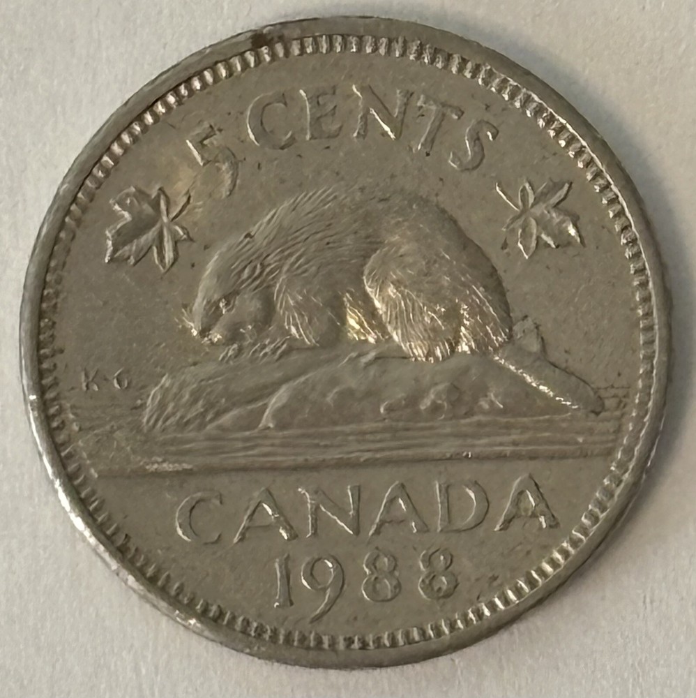 1988 Canada 5 Cents