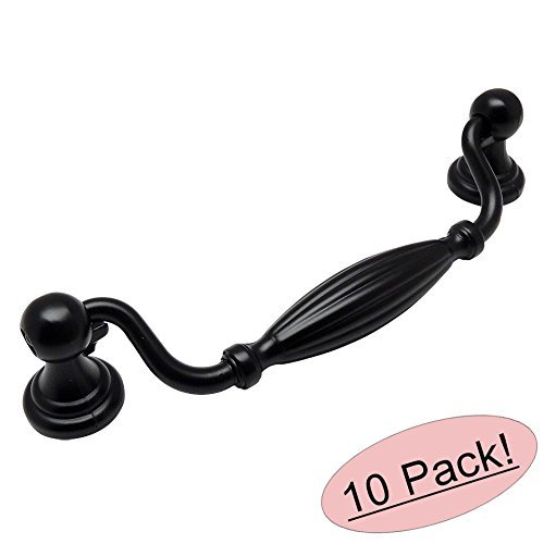 *10 Pack* Cosmas Cabinet Hardware Flat / Matte Black Pulls - #7122FB