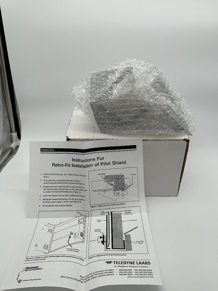 Teledyne Laars Pilot Shield Retrofit Pilot Shield Replacement Part New