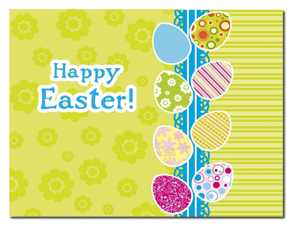 Happy Easter Cards-Blank Inside with Envelopes-5.5"x4.25"-24 Pack