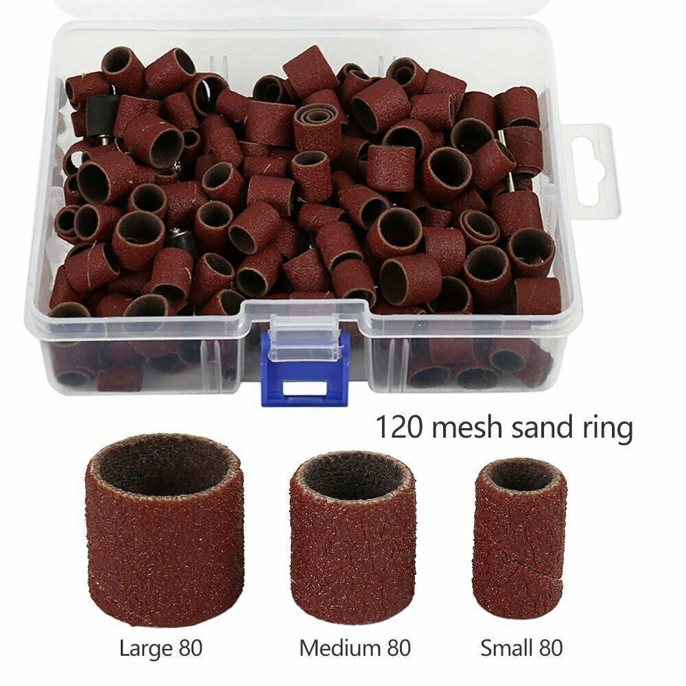 252pcs Sanding Drum Kit For Nail Drill Bits Dremel Accessories Rotary Tool+Box