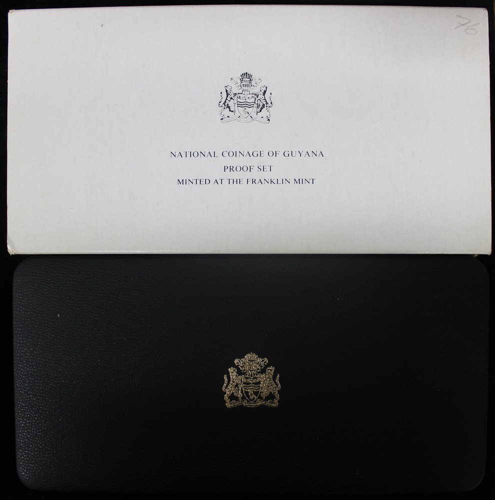 1976 Guyana SILVER Proof Set (8 Coin)