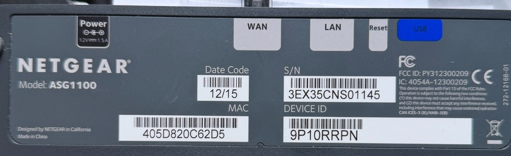 Netgear ASG1100 Router