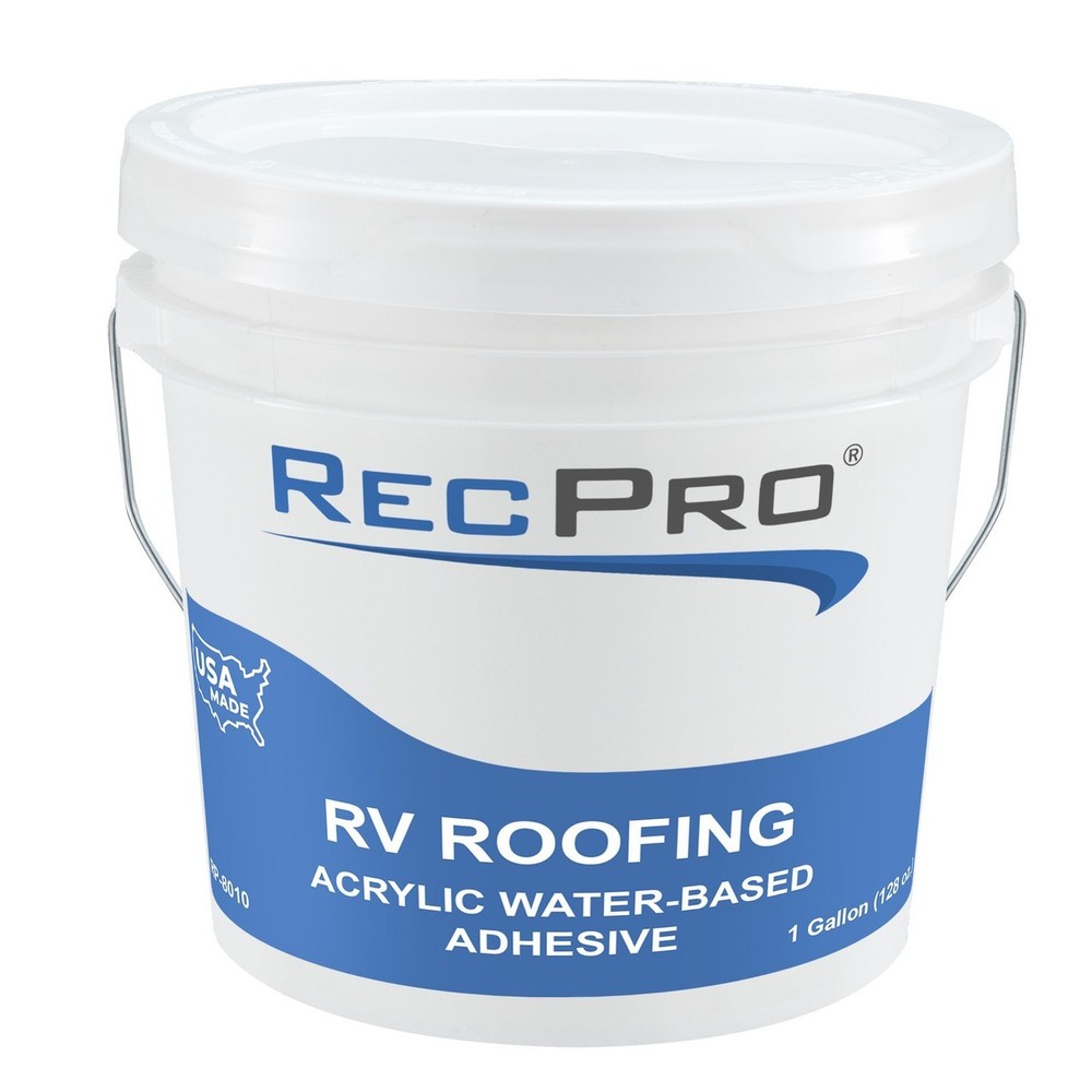 RV Rubber Roof Adhesive 8010 1 Gallon Water-Based Universal RV Roof Glue