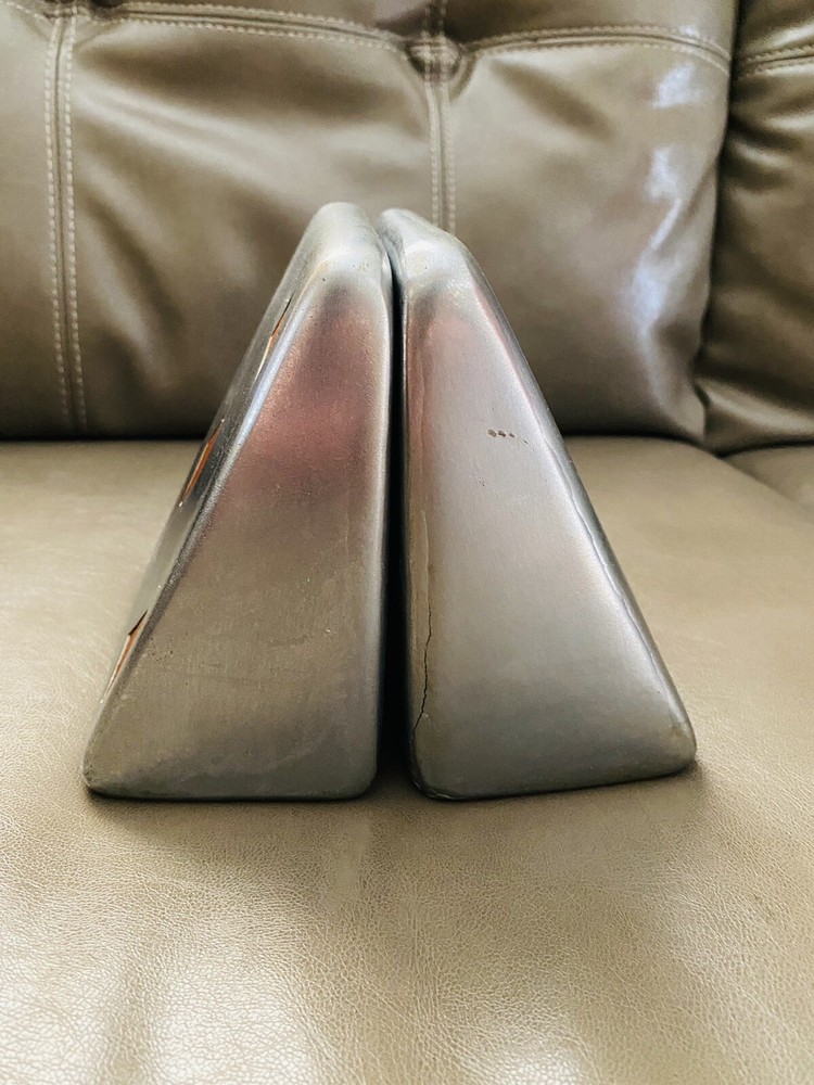 MCM Metal Spade Bookends Pair