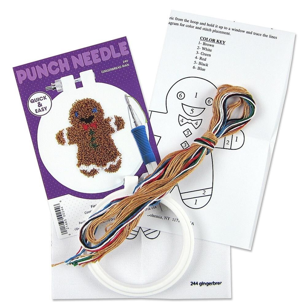 Gingerbread Man Punch Needle Kit