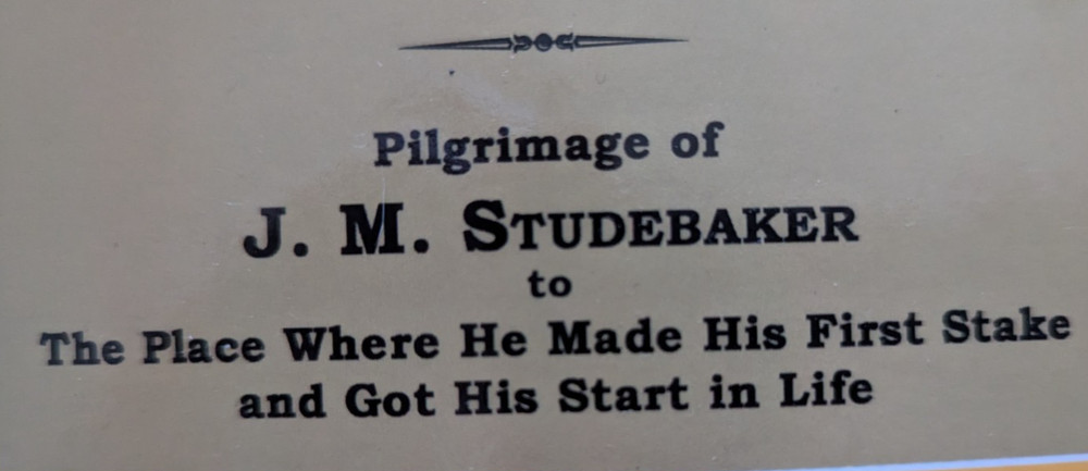 Studebaker "Old Hangtown Or Bust" Book J M Studebaker