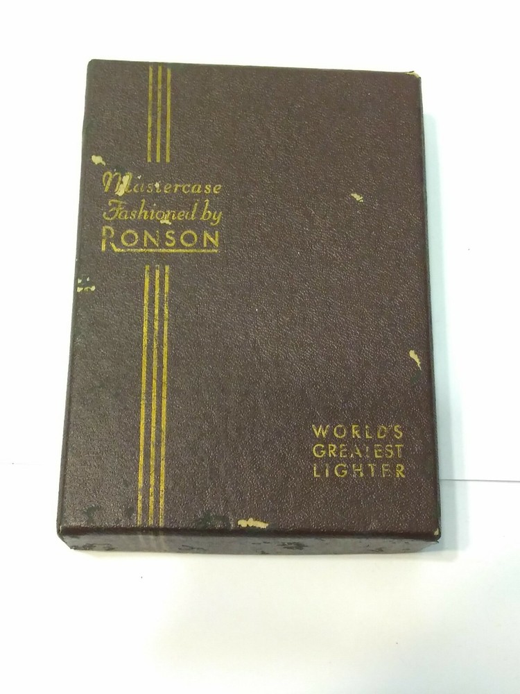 Vtg Mastercase Fashioned By RONSON World's Greatest Cigarette Lighter W/ Box