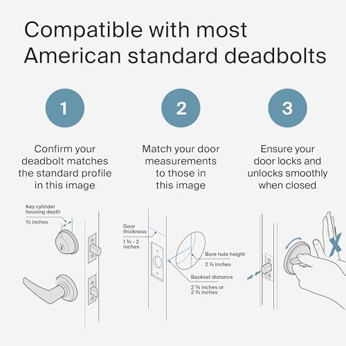 Level Lock+ Smart Lock Plus Apple Home Keys - Smart Deadbolt (Matte Black)