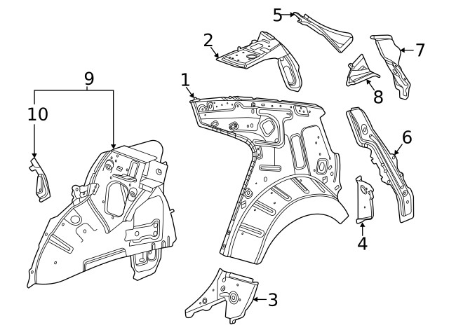 Genuine GM Inner Wheelhouse 85112823