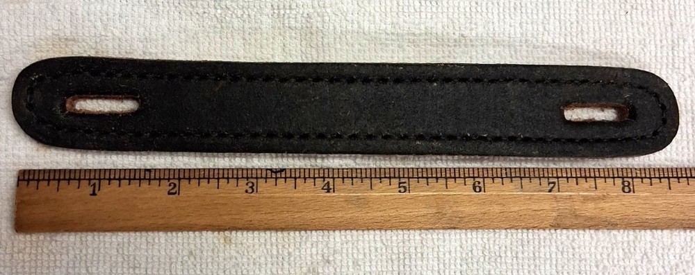 PAIR LEATHER STRAP TYPE HANDLES FOR STEAMER TRUNK, STORAGEBOX,ETC. NEW OLD STOCK