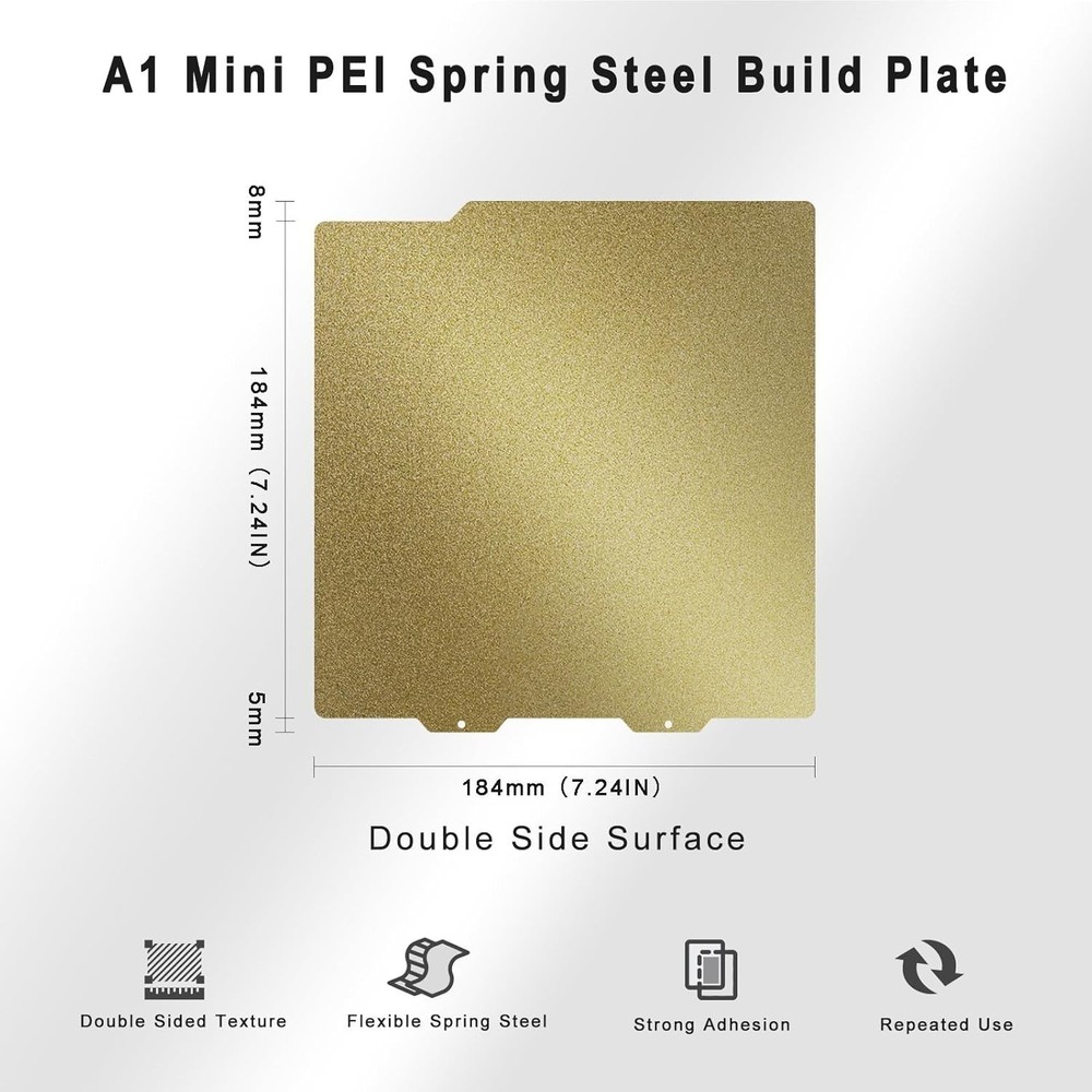 PEI Build Plate for 3D Printer PEI Flexible Sheet for Bambu Lab A1 Mini