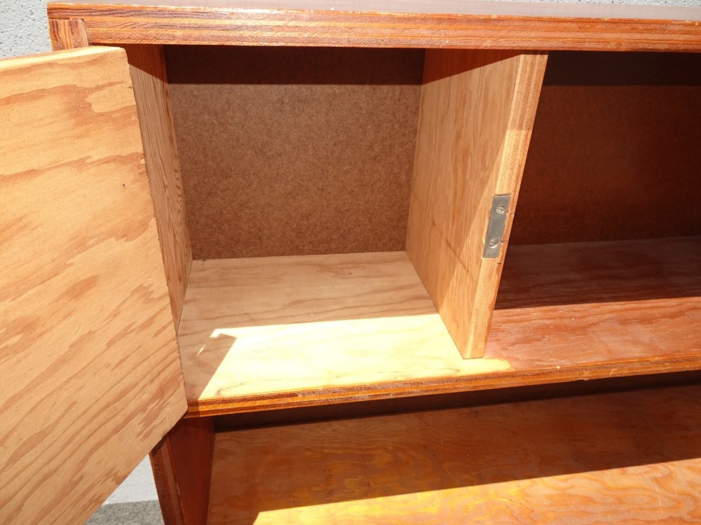 Vintage Mid Century Handmade Brown Bookcase