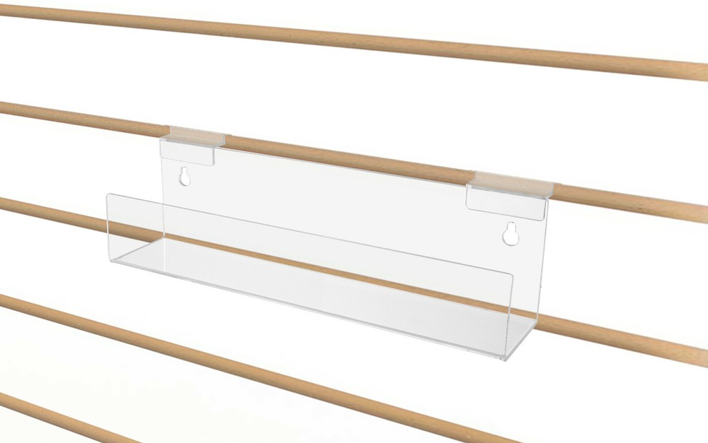 Display Rack Slatwall Wall Mount 12" J Shelf Floating Effect Qty 6