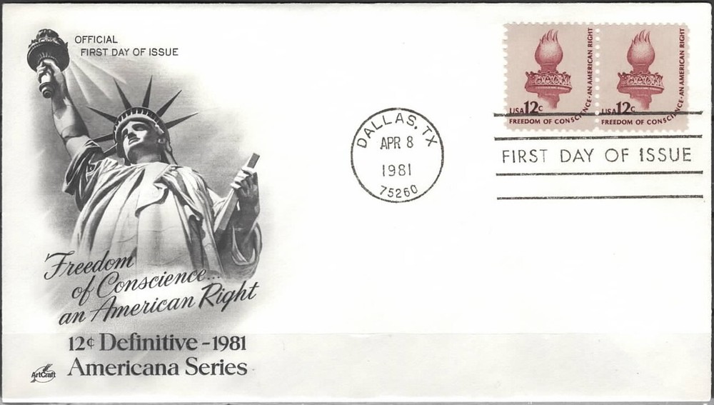 US Scott #1594 Art Craft Cachet First Day Cover