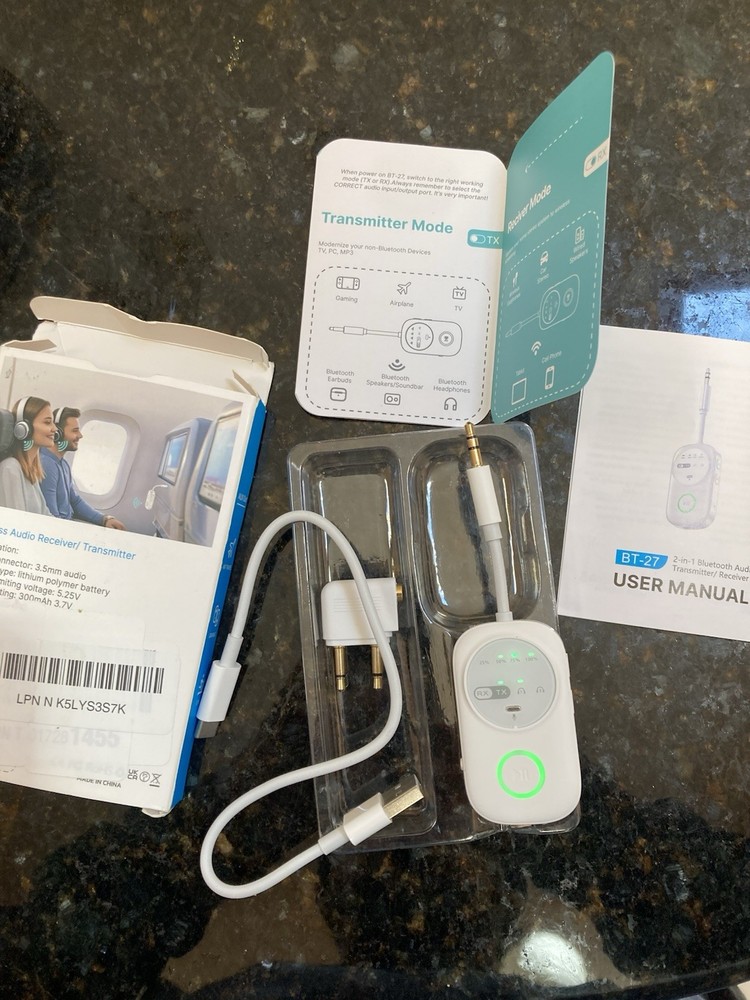 Bluetooth Audio Transmitter/Receiver 2 in 1 Dual Device Linking