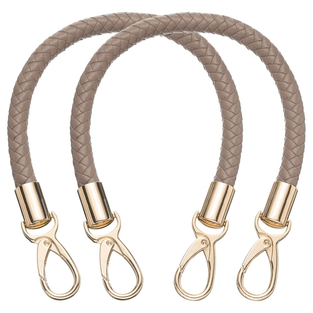 2 Pcs Leather Purse Strap, Braided Purse Replacement, Khaki
