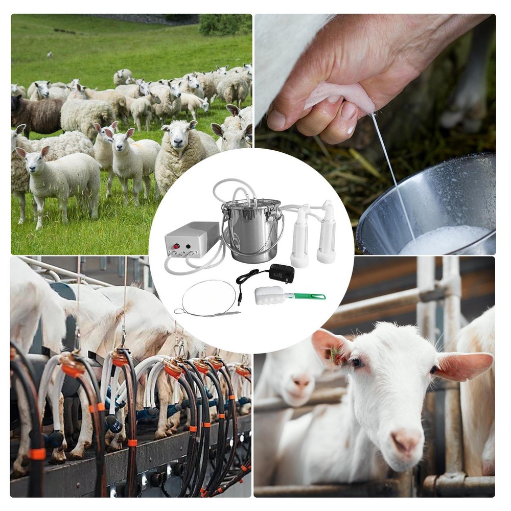 Electric Goat Milker Machine 3L Pulsating Automatic Breast Pump