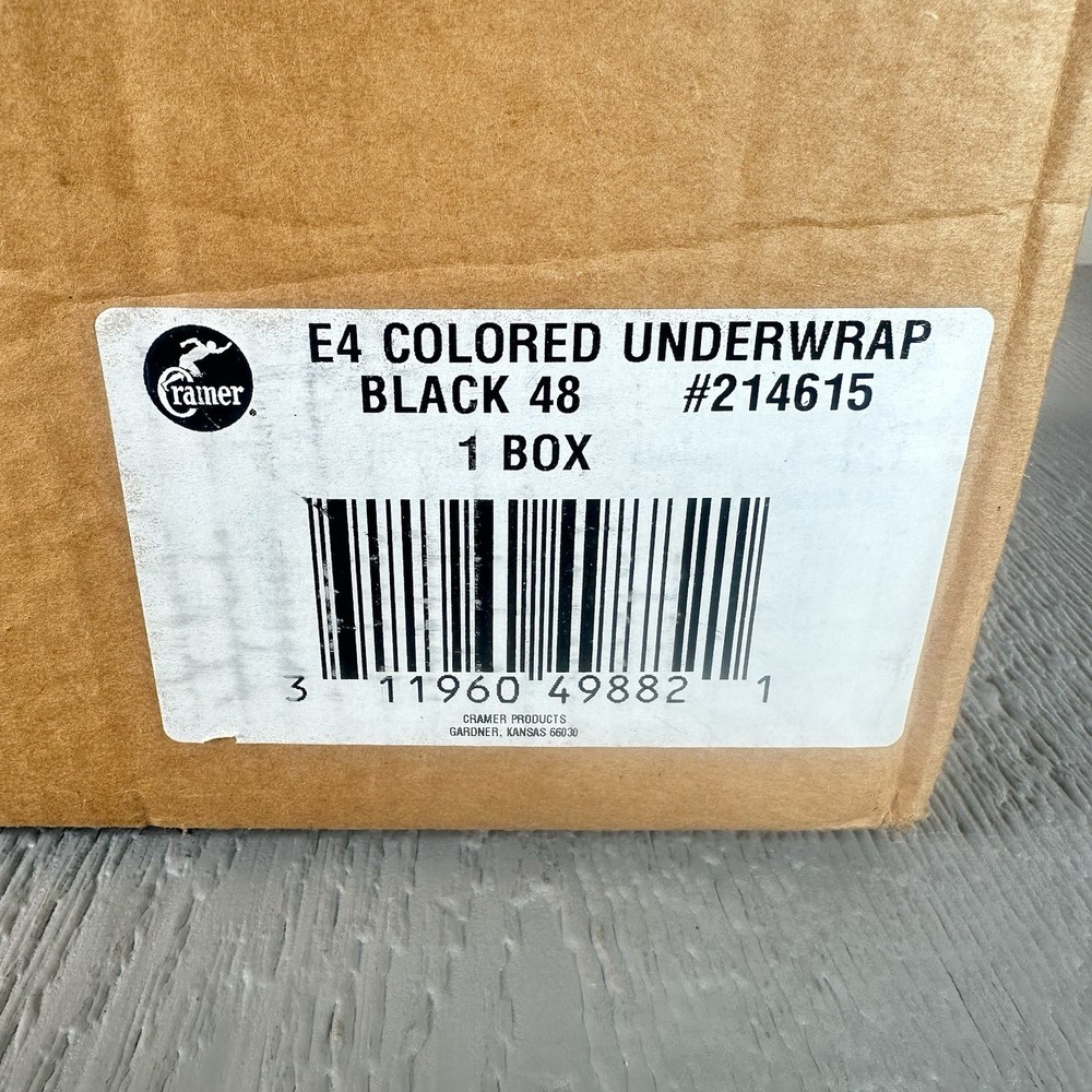 Cramer Tape E4 Underwrap 1 Case (48 ROLLS) Black - New Bulk