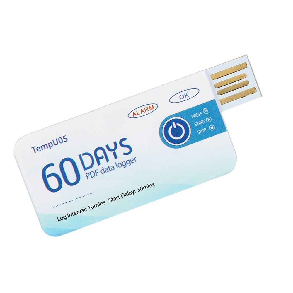 TempU05 Single Use Temperature Data Logger Disposable USB Temperature Recorder