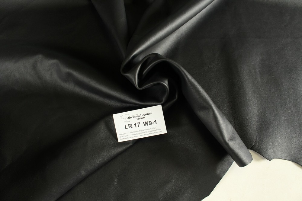 BEAUTIFUL BLACK LEATHER SMOOTH GRAIN ZE 25