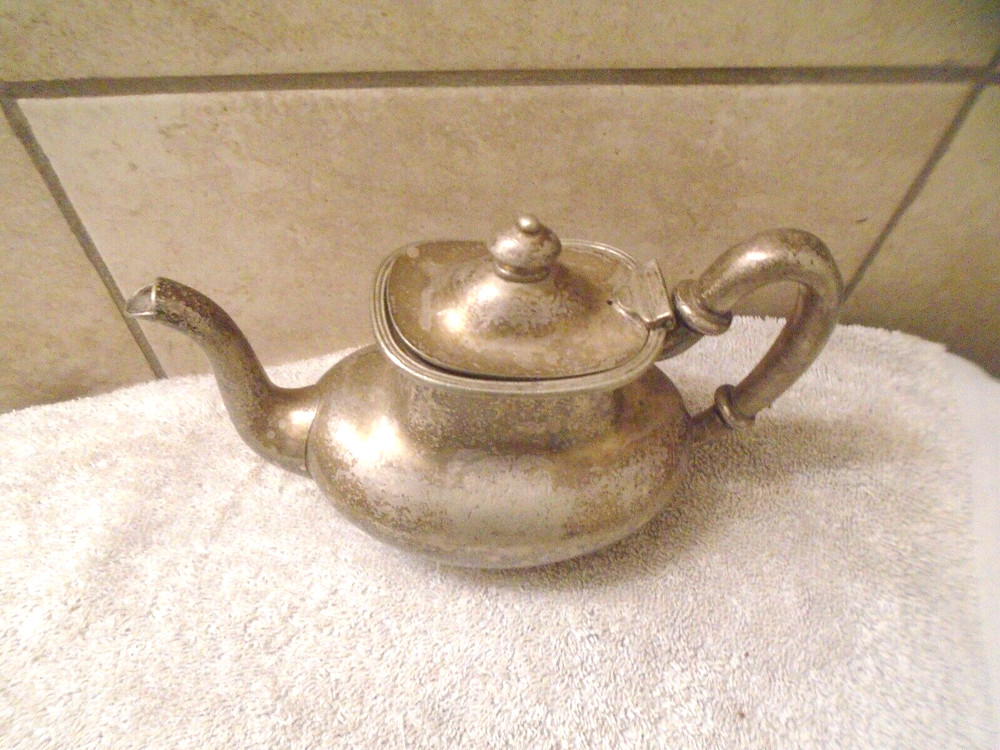 rogers bros silver soldered tea pot