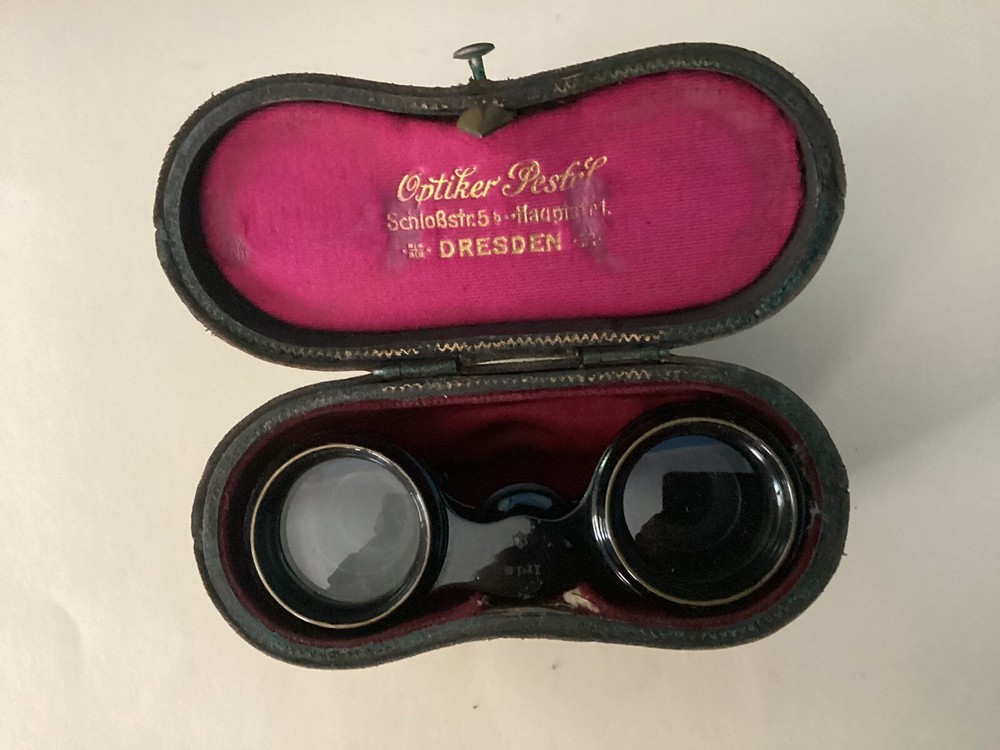 Antique Iris Opera Glasses with case