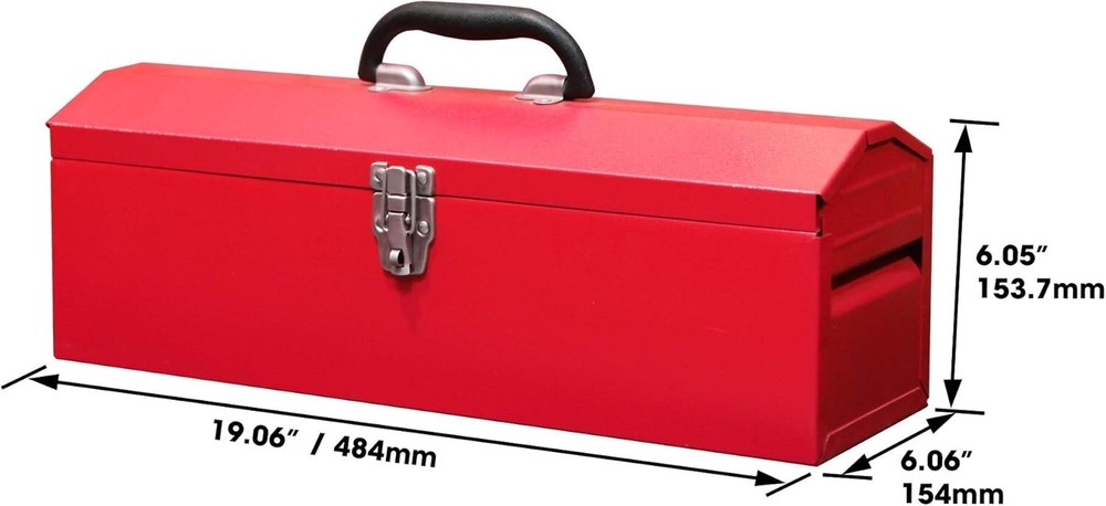 Compact 19" Toolkit Storage with Comfortable Handle - Ideal for Professionals