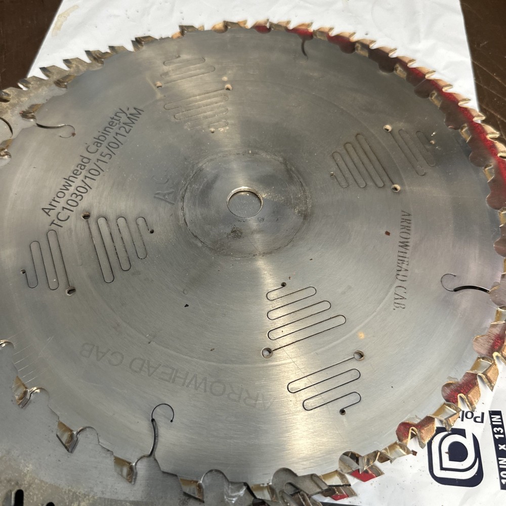 12 General purpose 10" Carbide tipped blades USED Different types