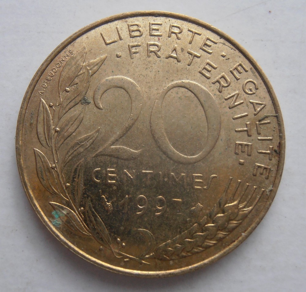 FRANCE 20 CENTIMES 1997