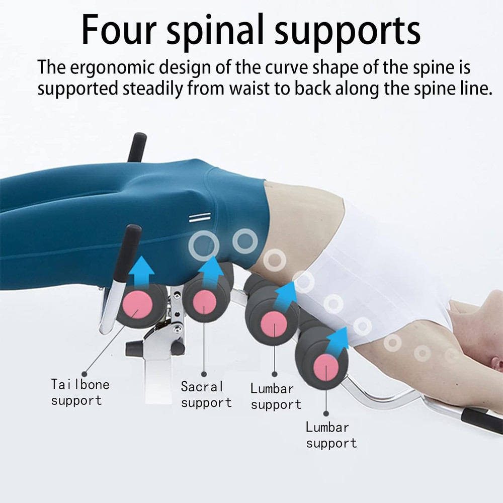 Inversion Table for Back Pain Relief - 350Lbs Capacity, Improve Posture and Spin