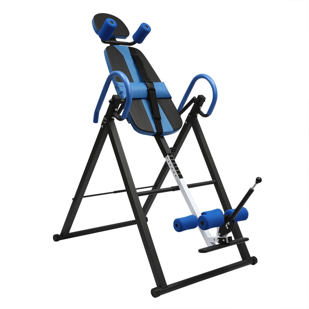 Foldable Inversion Table for Back Pain Relief, Adjustable Stretcher, 330LBS