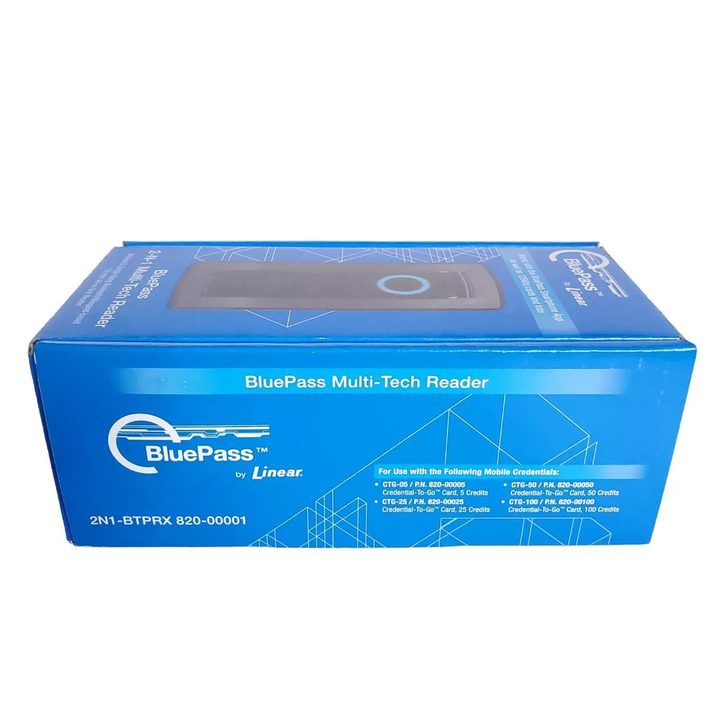 BLUEPASS By LINEAR 2N1-BTPRX 820-00001 2-N-1 Multi-Tech Access Control Reader LE