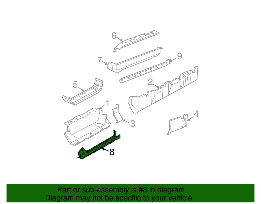 Genuine GM Step Panel Reinforcement 15740054