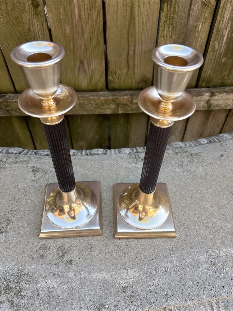 Vintage Silver Gorham Candlesticks L-100 Art Deco