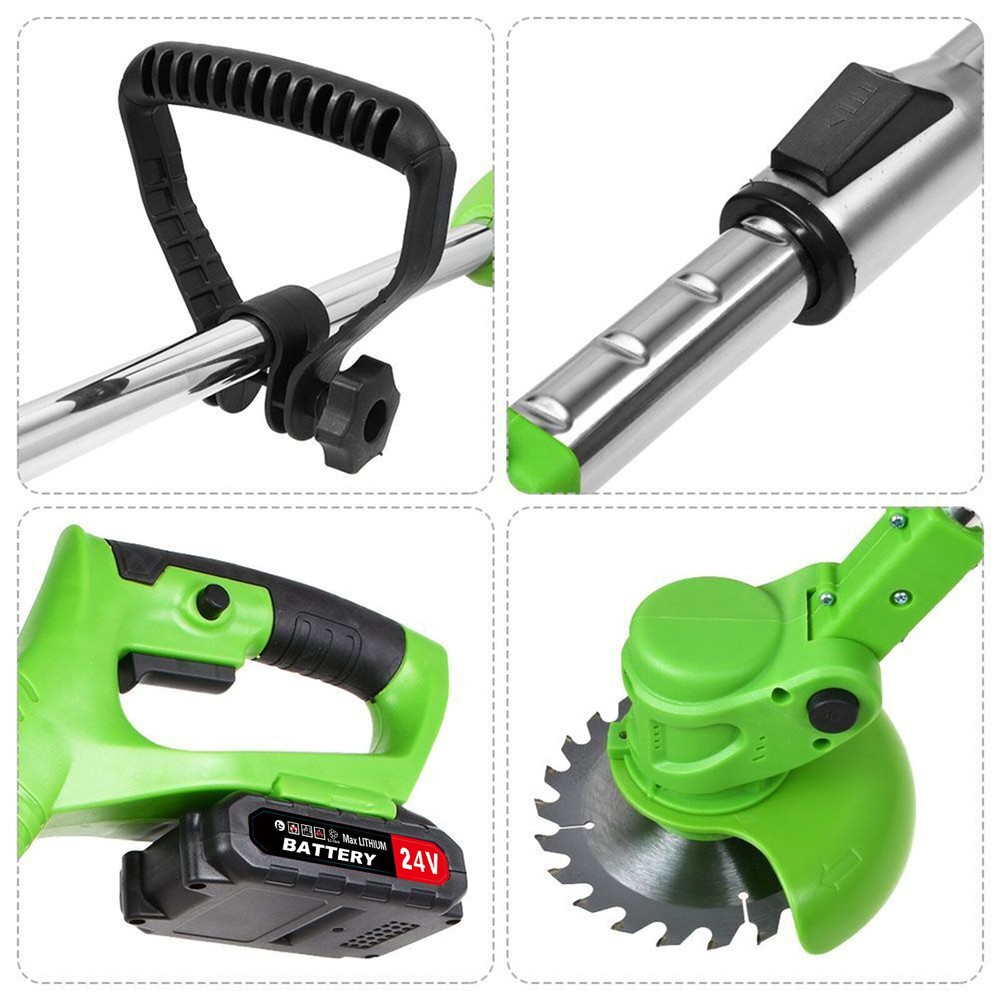 2 Battery Electric Cordless Grass String Trimmer Lawn Edger Weed Wacker Cutter