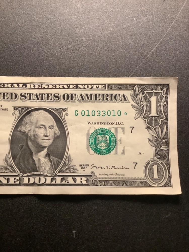 One Dollar Bill Trinary Paradigm Star Note S/N In Description *074