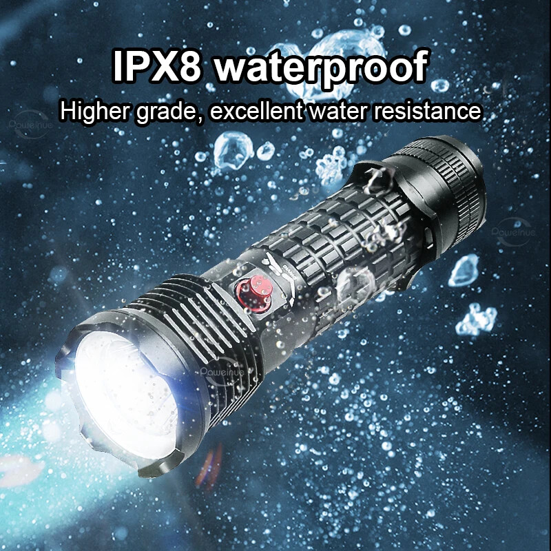 800m Underwater LED Dive Light Scuba Diving Flashlight Waterproof Torch Lamp US