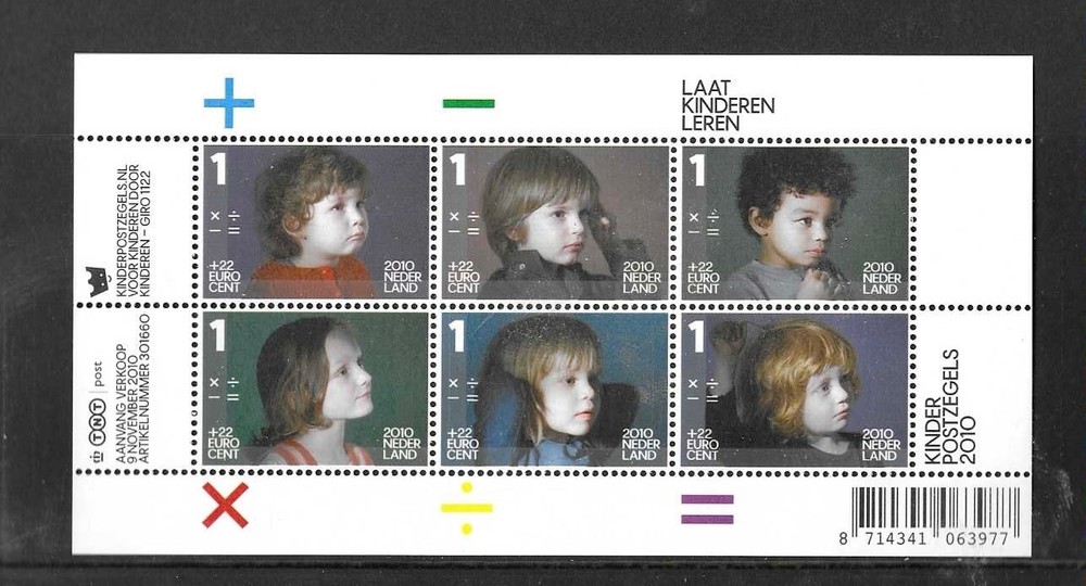 Netherlands 2010 MNH Child Welfare MS 2806