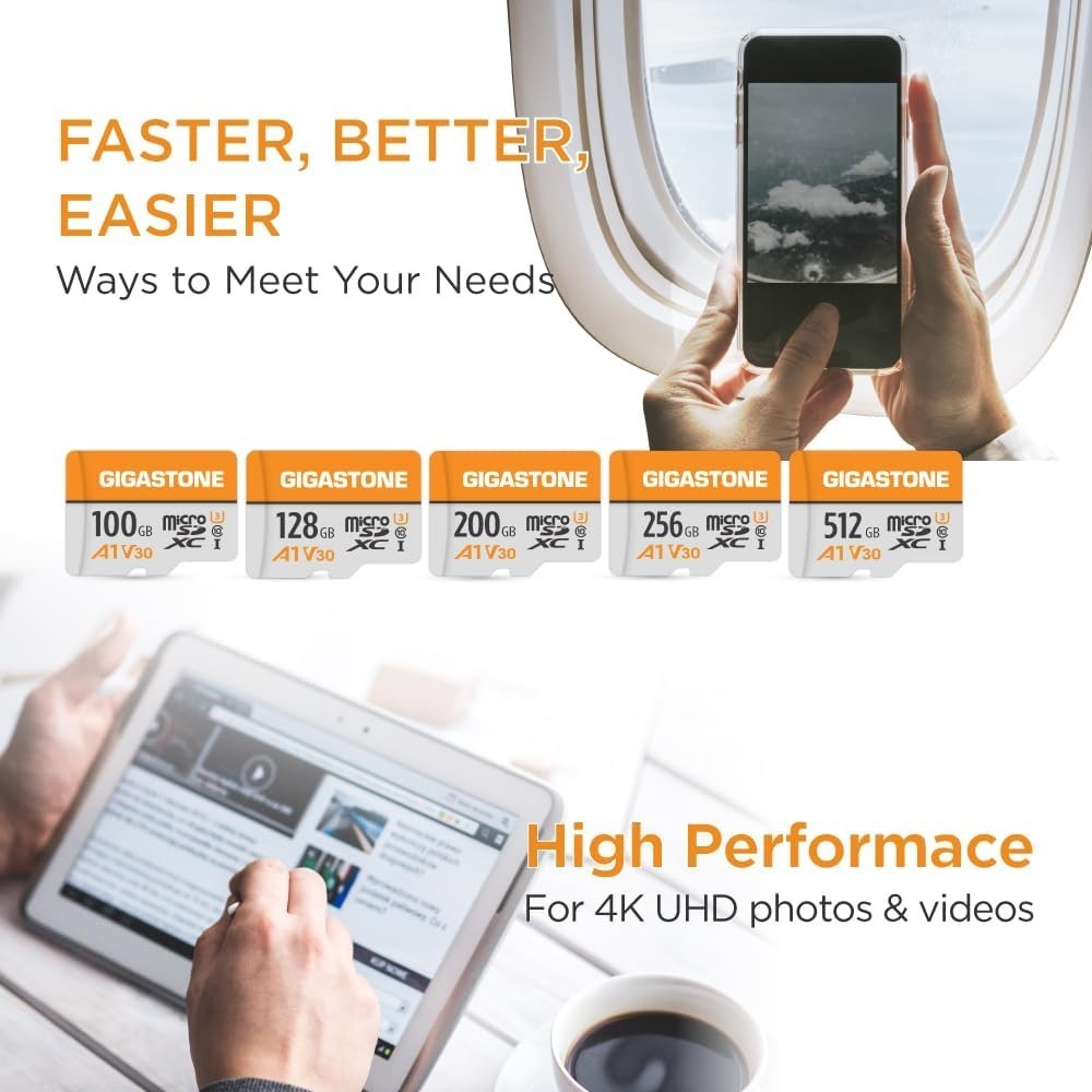 128GB MicroSDXC Memory Card, UHS-I Class 10, Security Camera