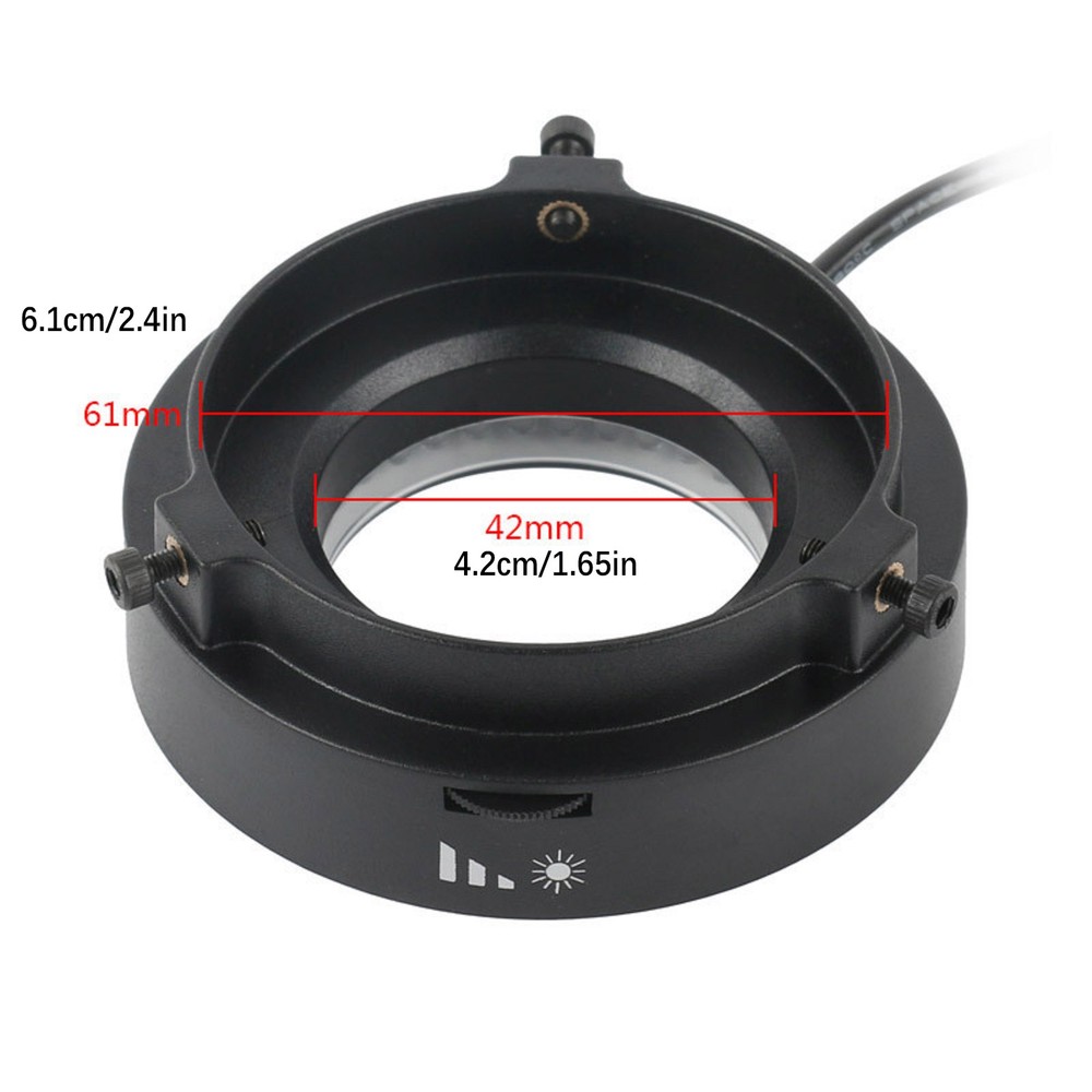 USB 72 LED Ring Light Microscope Adjustable bright Illuminator Focus Lamp new