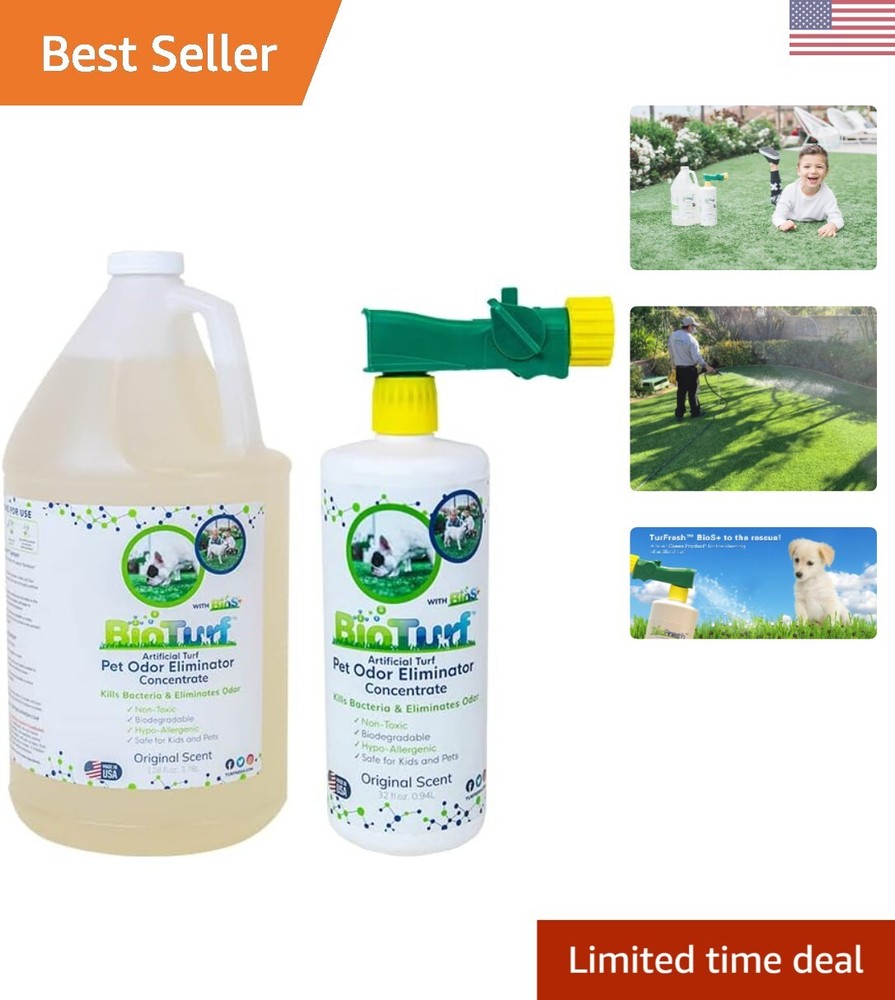 BioTurf BioS+ Artificial Turf Pet Odor Eliminator Concentrate Value Pack; Org...