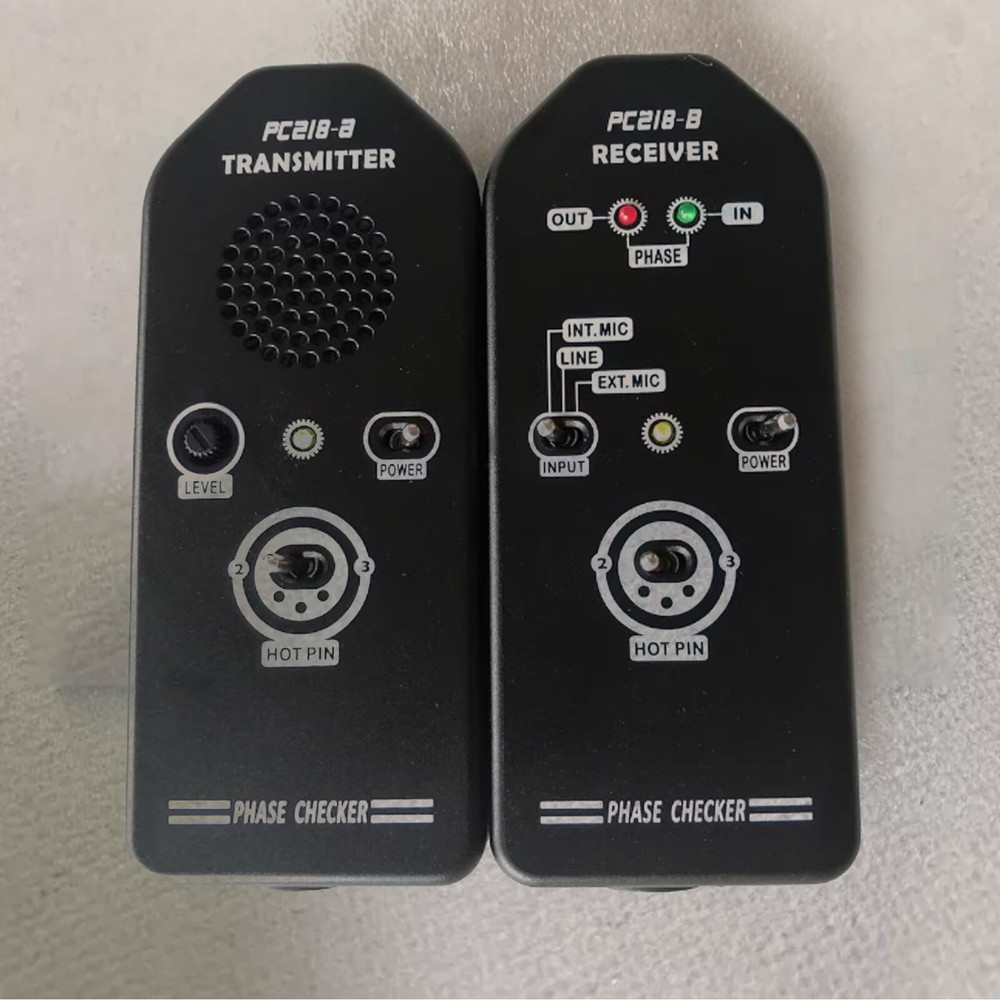 PC218 Phase Polarity Tester Checker Detector Speaker Microphone Sound Testing